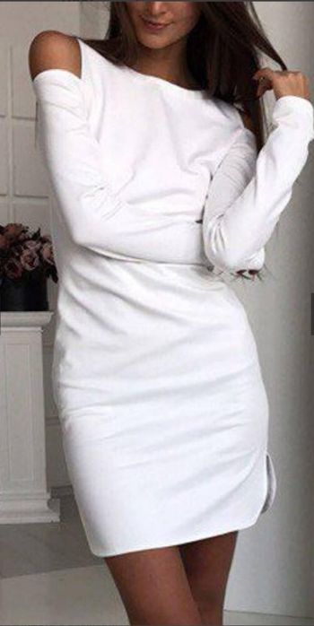 Dwuczęściowa sukienka czarno ecru rozmiar L