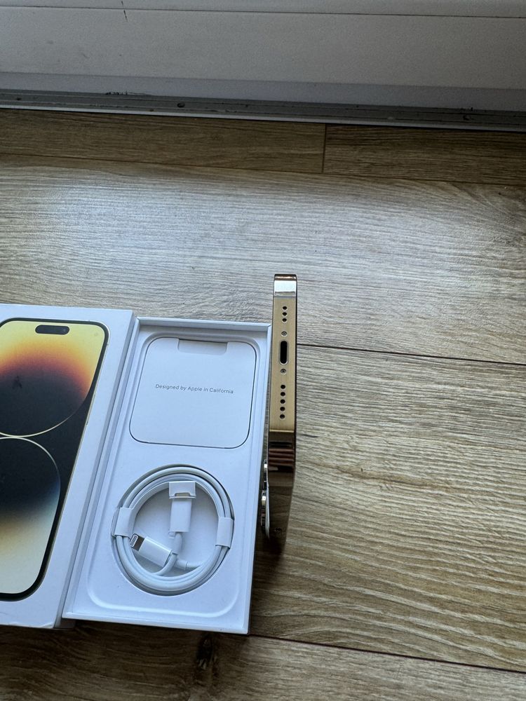 iPhone 14 Pro 128GB Złoty Gold Gwarancja Bateria 97% Jak Nowy