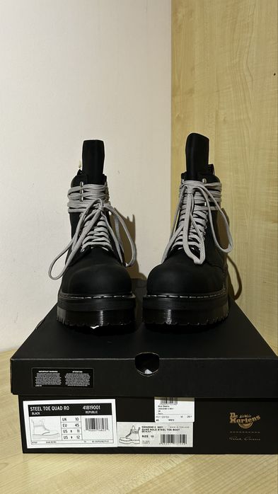 Rick Owens x Dr Martens steel toe quad ro rozmiar 45