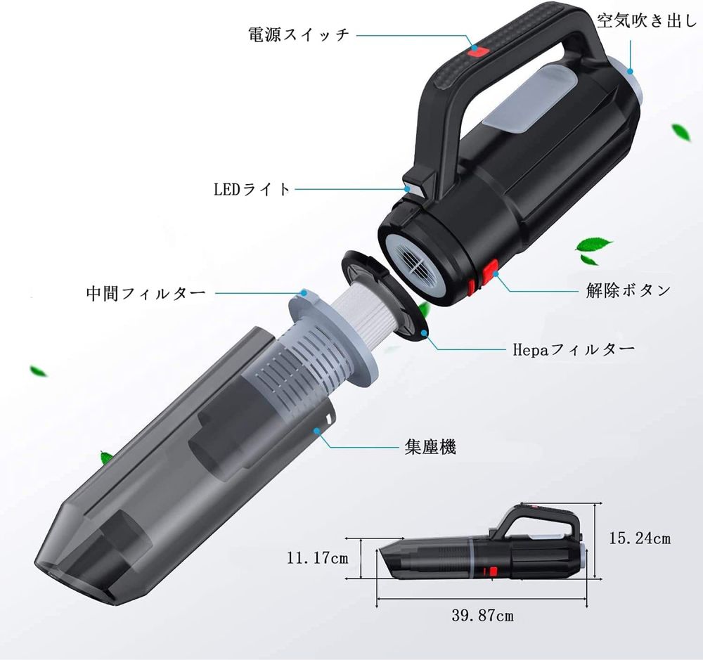 Ручний портативний акумуляторний пилосос Cyclone vacuum cleaner SV9