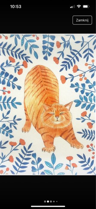Plakat A4, rudy kotek, 21/30cm