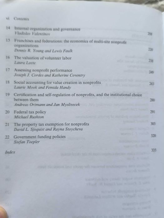 Handbook of Research on Nonprofit Economics and Management B. Seaman