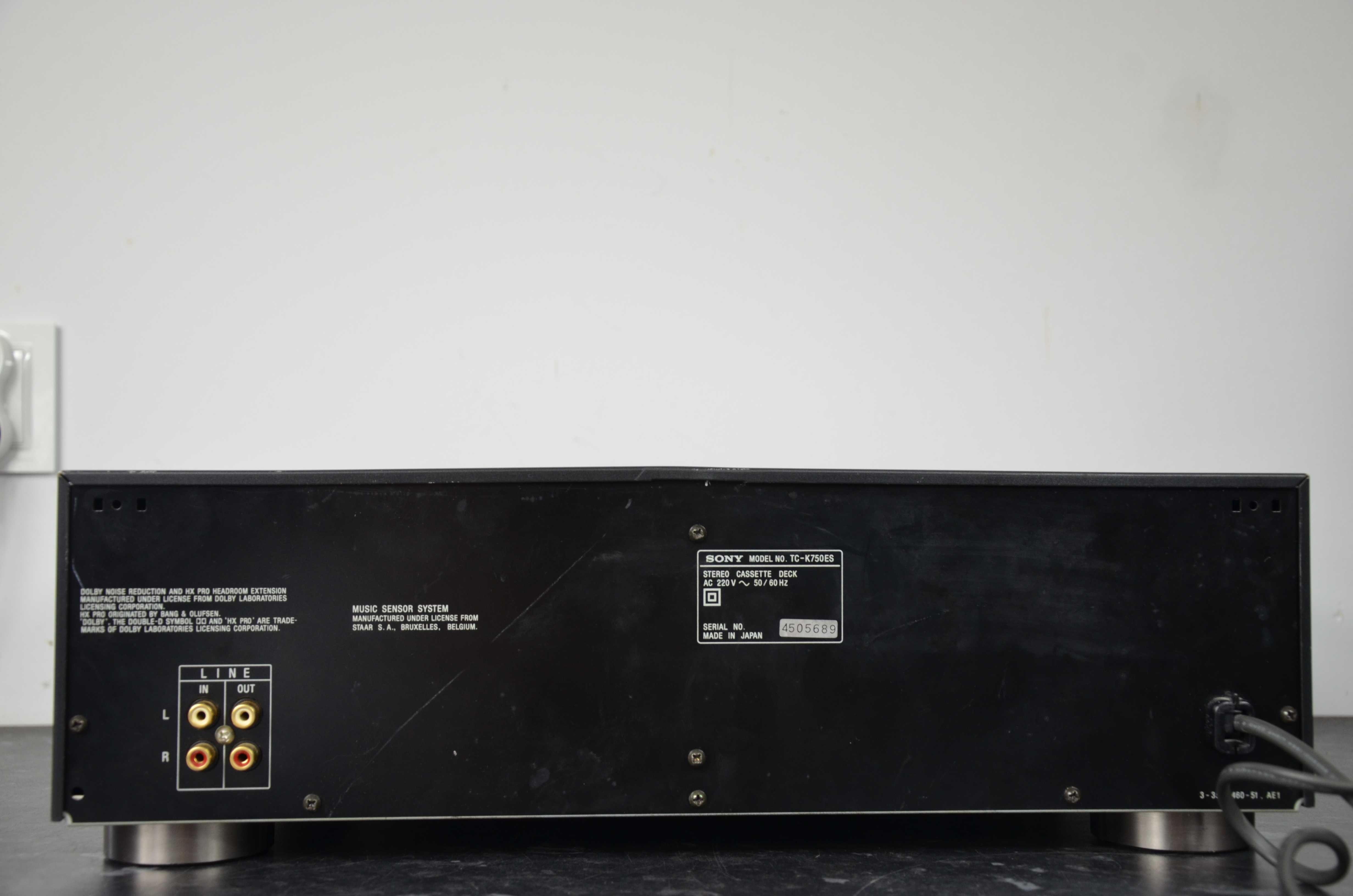 Magnetofon kasetowy Sony TC-K750ES czarny Oryginał Okazja
