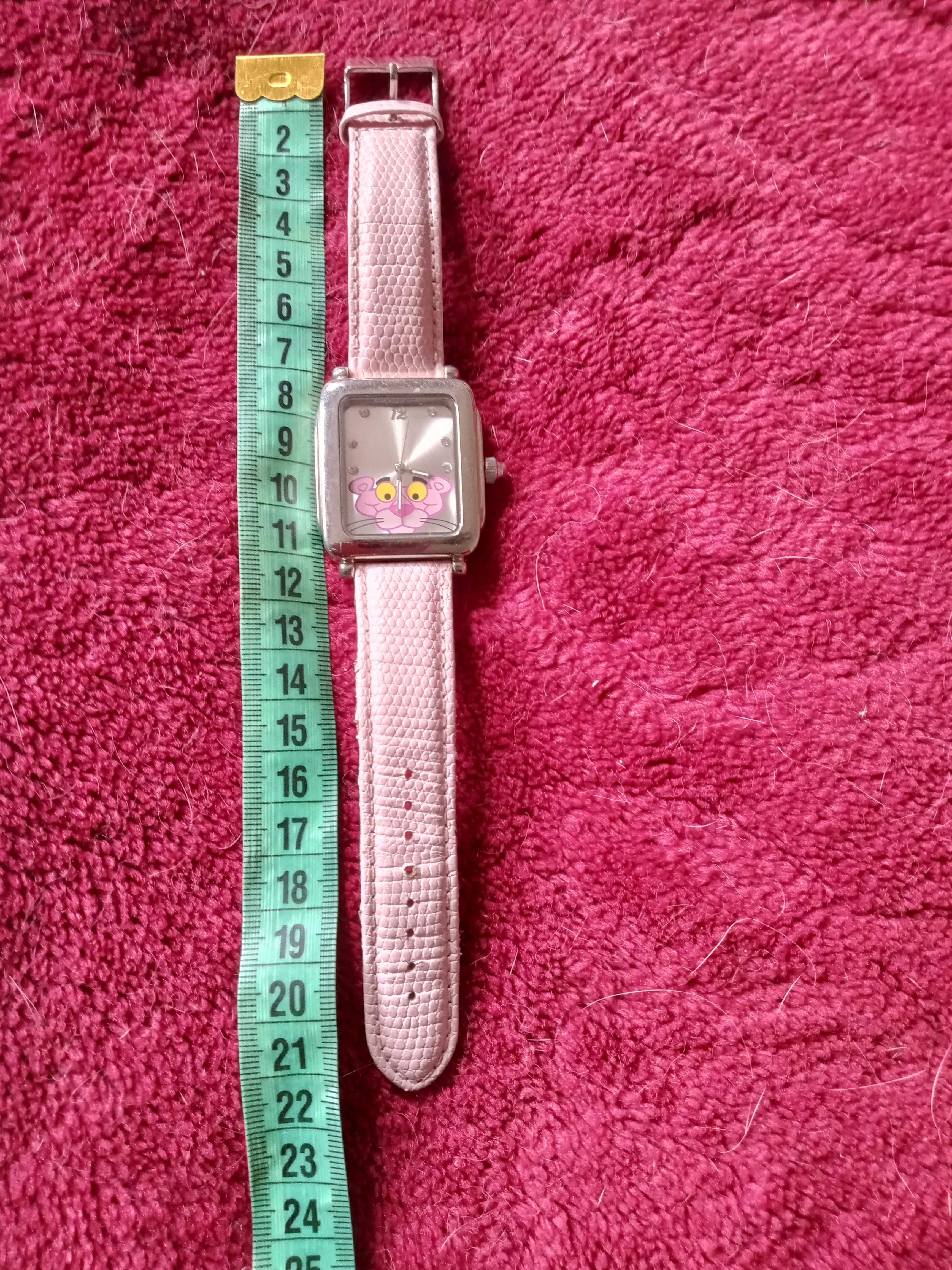 Zegarek dziewczęcy z różową panterą - super jakość!