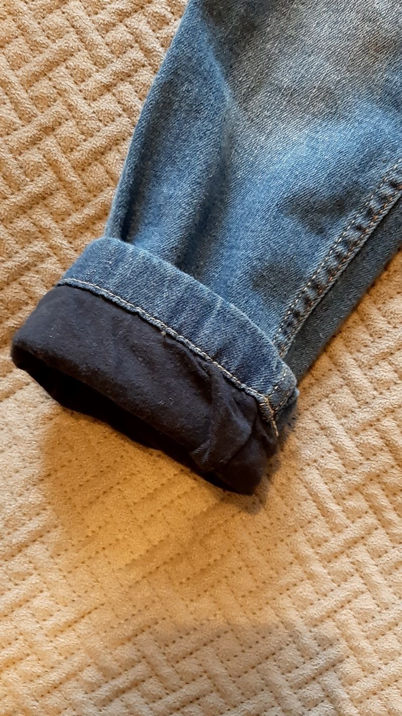 Ocieplane spodnie dżins jeans  na zime Impidimpi 104 cm