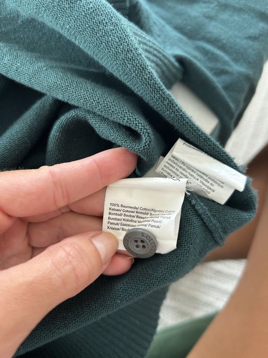 Kardigan męski S.Oliver zielony butelkowa zieleń cardigan w serek xl
