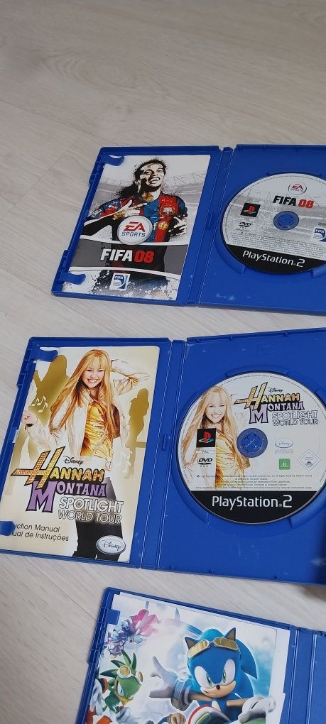 Lote 7 jogos PS2 (completos) – Stitch, Cars, Kim Possible, Sonic, etc.