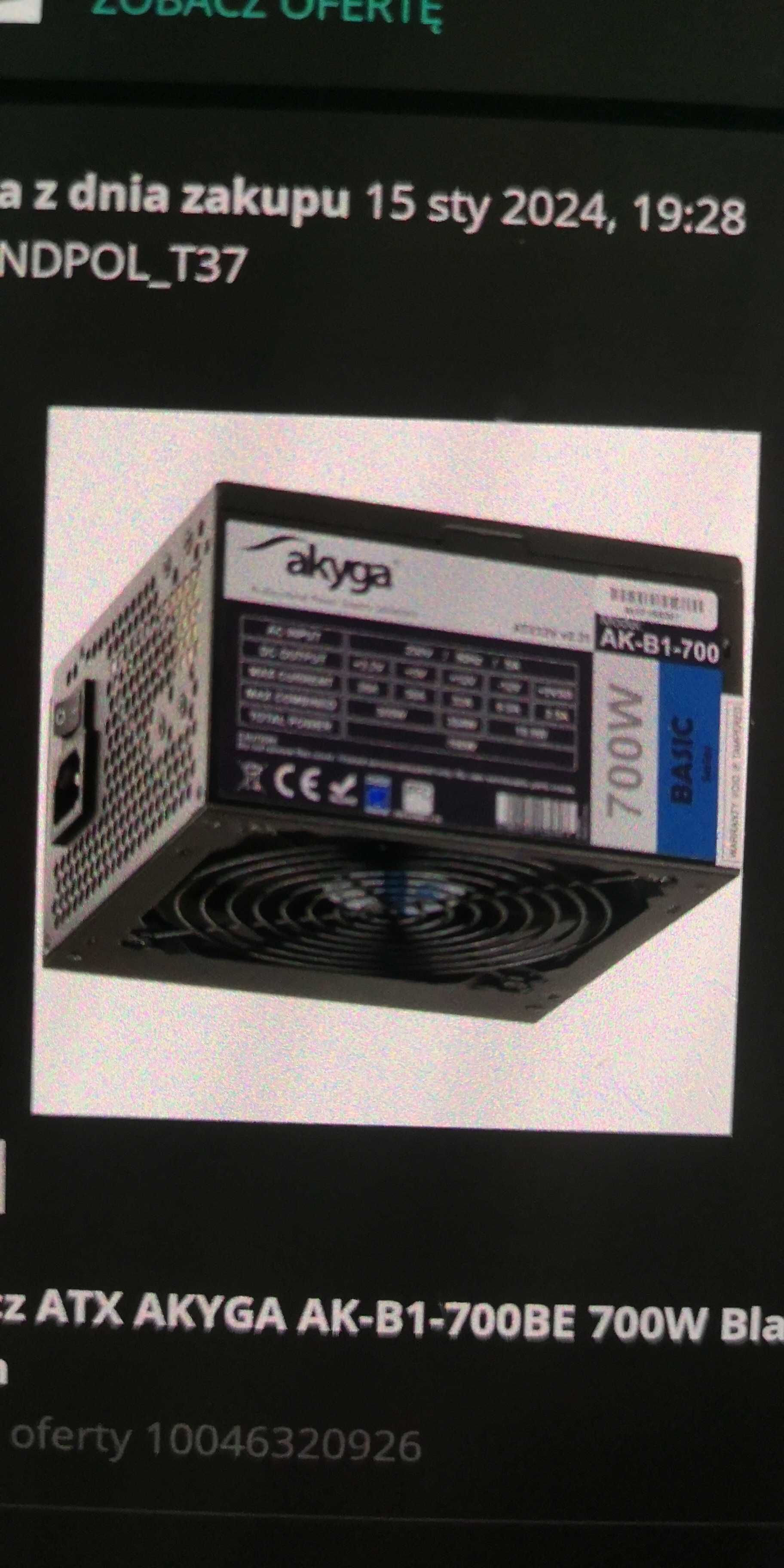 Zasilacz Akyga AK-B1 700BE 700W