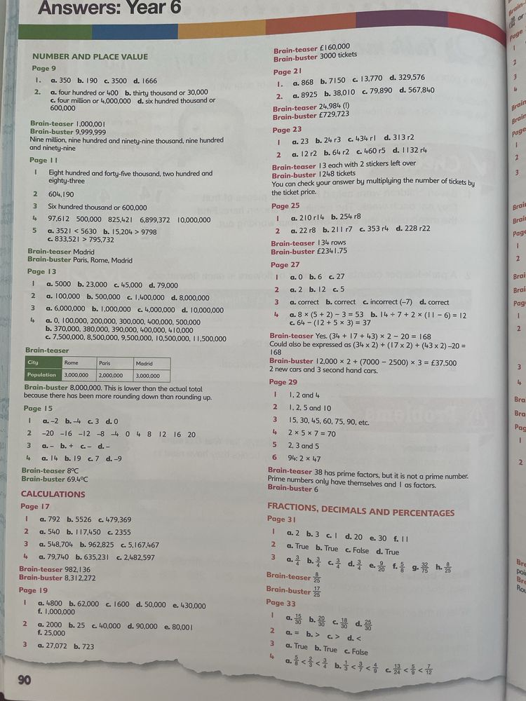 math revision guid year 6 10-11 year