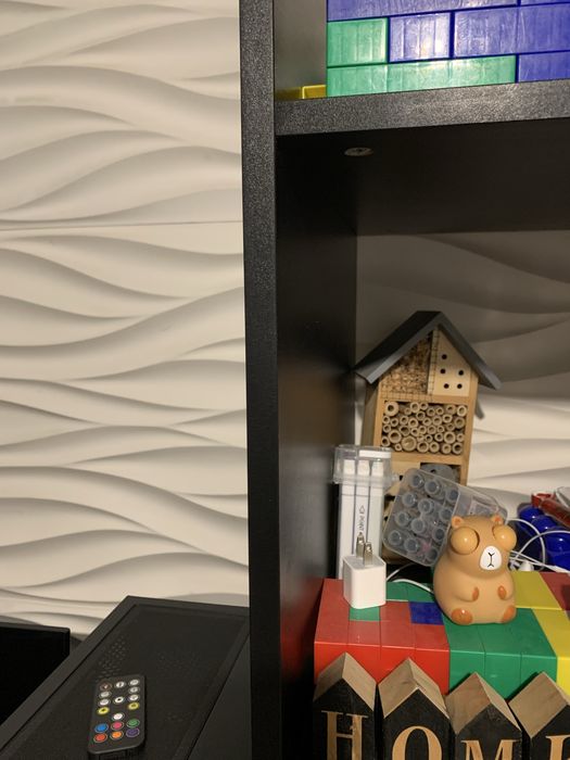 Стелаж чорний полиці для книг шафа этажерка стенка