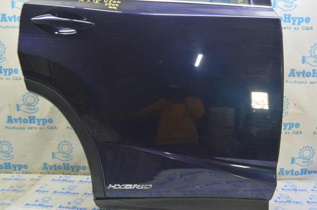 Дверь голая задняя правая Lexus RX350 RX450h 16-22 синяя (02) в цвет 6