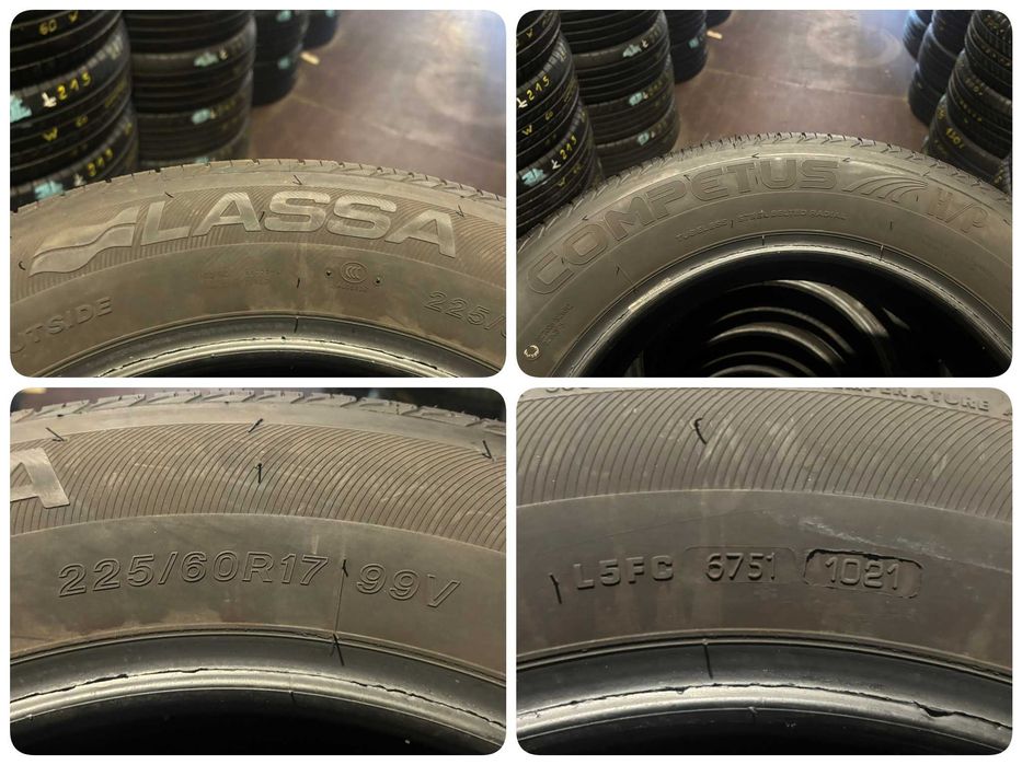 2X OPONY LETNIE 225/60R17 99V Lassa Competus H/P 5.9MM 2021R CAŁE!