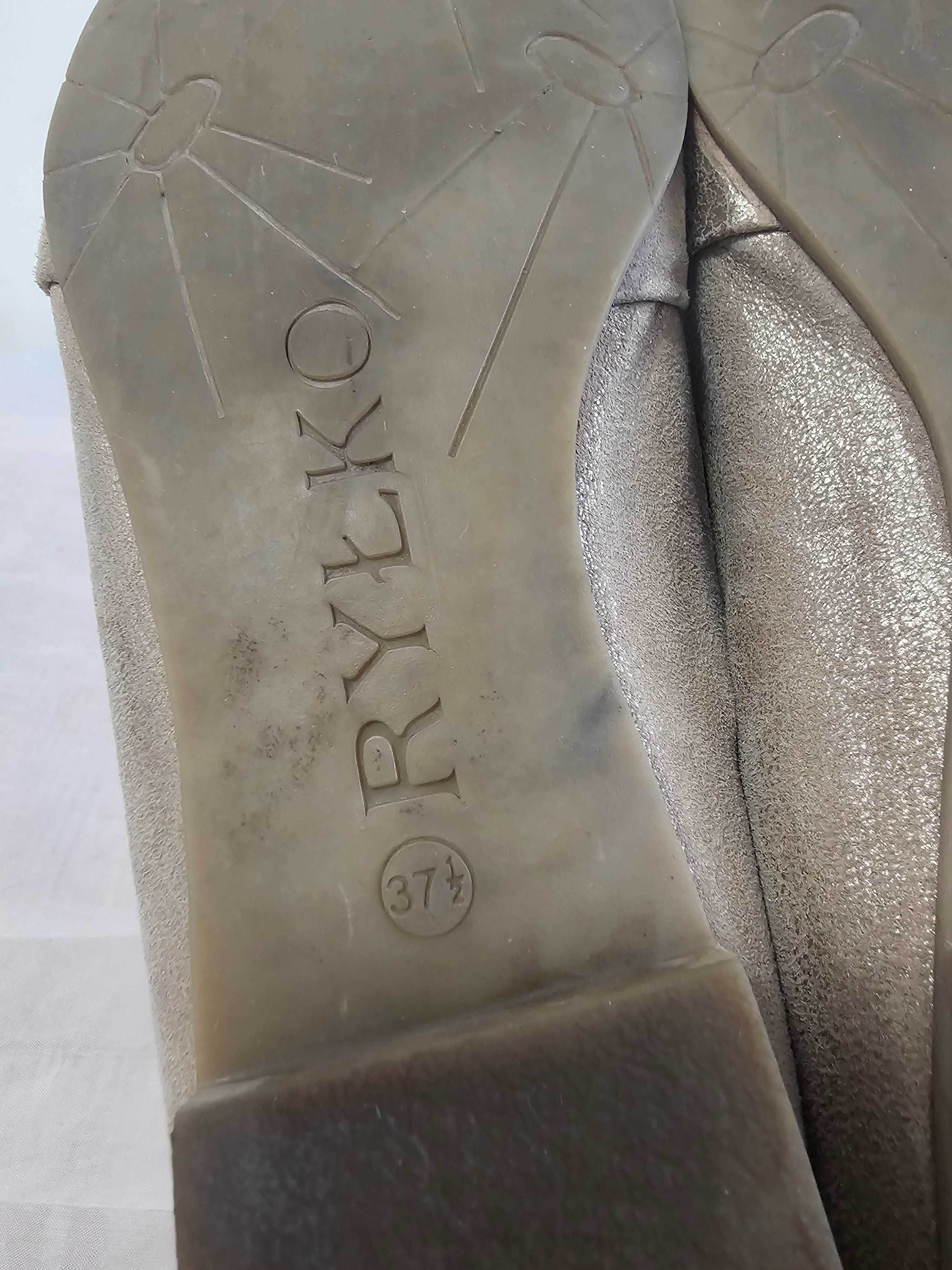 Buty baleriny skórzane Ryłko rozmiar 37,5 wkładka 24,5 cm