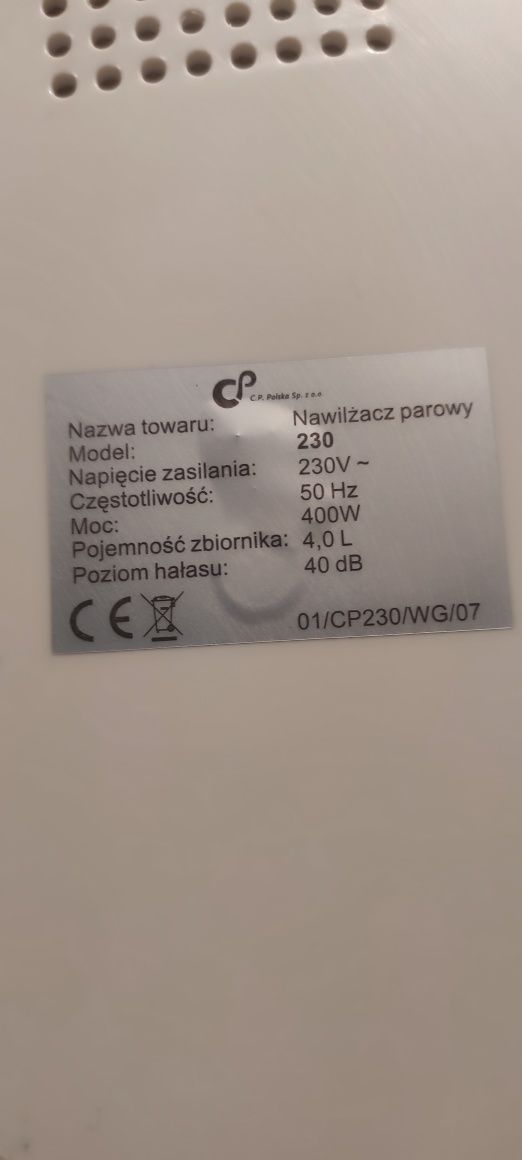 Sprzedam nawilżacz powietrza Climatic.