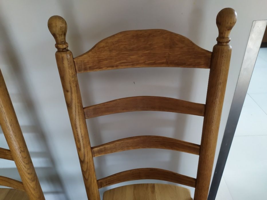 Krzesło dębowe, po generalnej renowacji