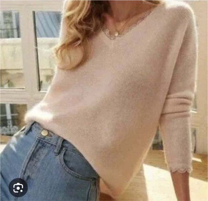 Sezane, дорогий светр з гарним складом. розмір s.