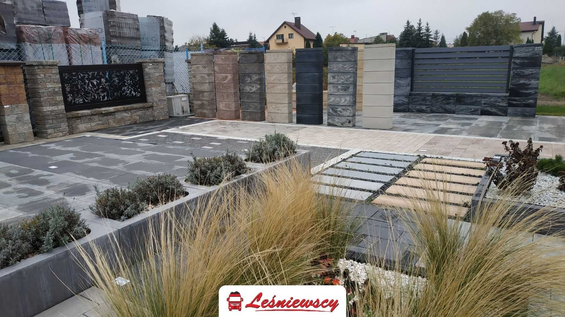 Ogrodzenie gładkie bloczki modułowe Drewbet-CUBO różne kolory OD RĘKI