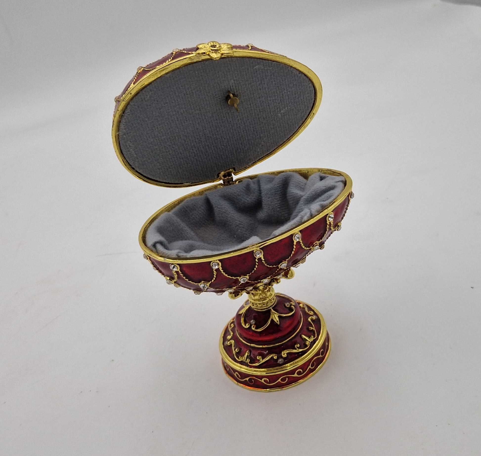 Szkatułka Na Biżuterie Pozytywka Styl Jajko Fabergé /Fajne OKAZJE