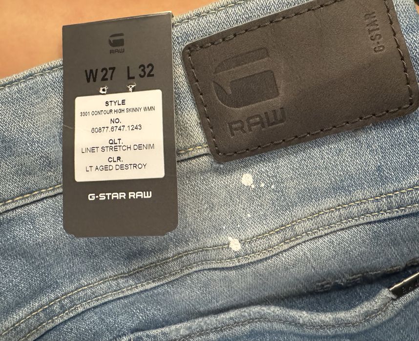 Nowe spodnie damskie G-STAR RAW 3301 Contour High Skinny W27 L32