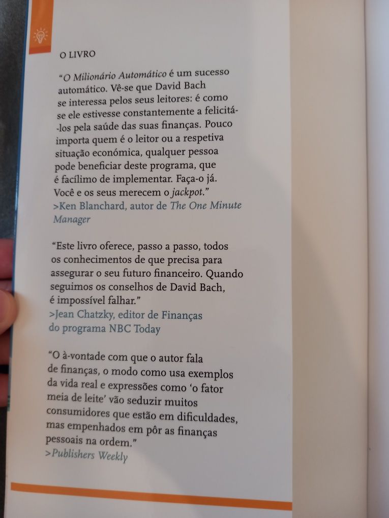 Livro "O milionario automático" de David Bach (NOVO)