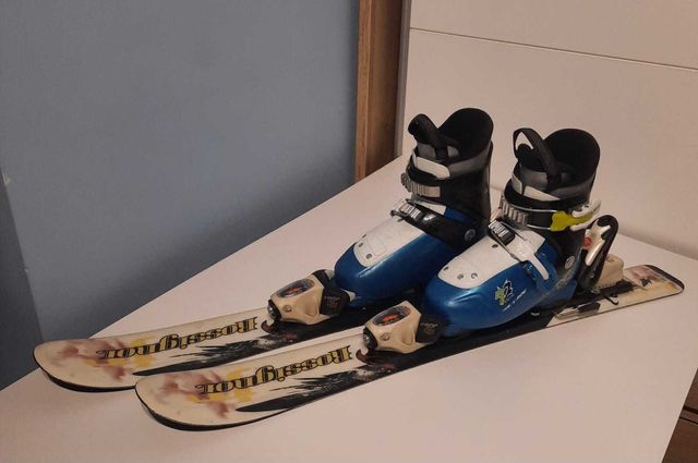 Narty dziecięce JUNIOR Rossignol Bandit 80 wraz z butami Nordica