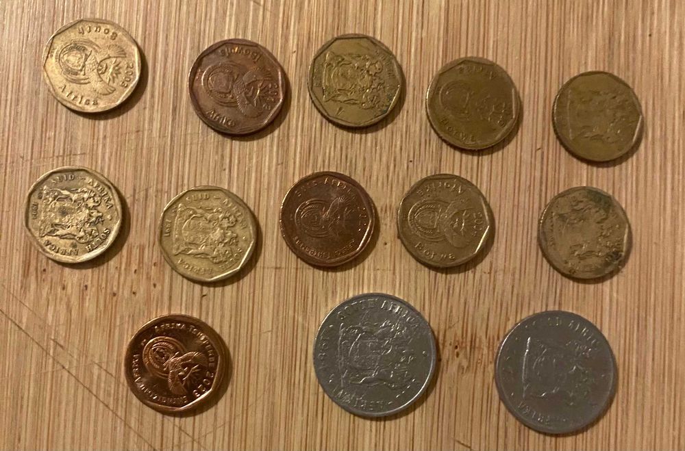 Moedas de 10 cêntimos da África do Sul