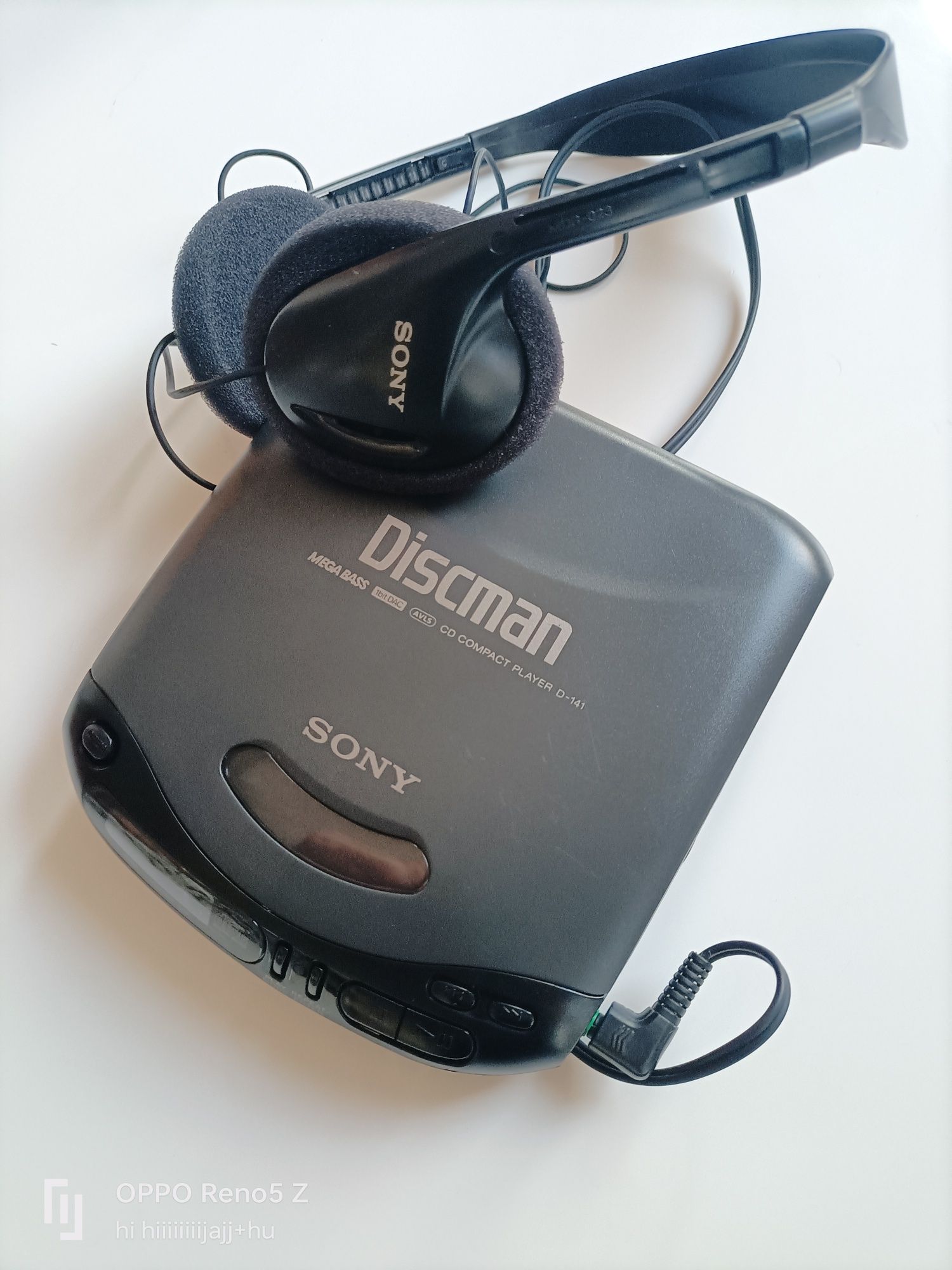 Discman (CD Walkman) Sony D-141 Słuchawki Sony MDR-023 Głośniki Sony