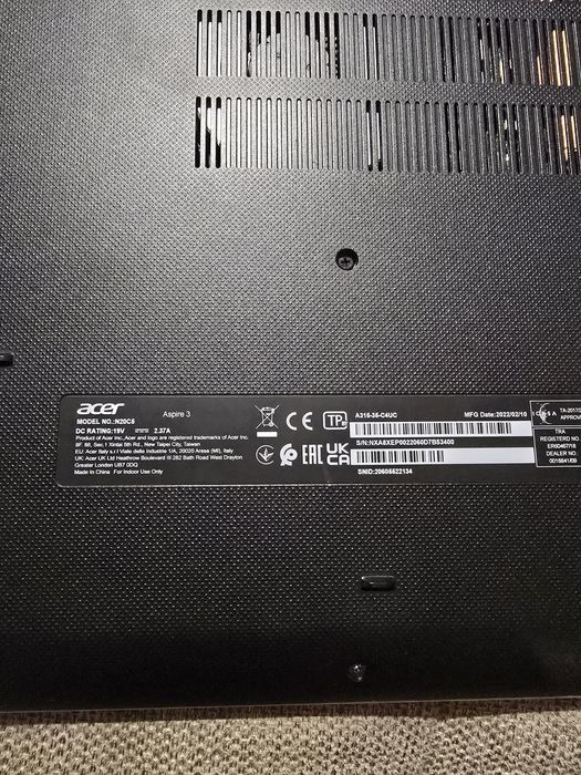 Laptop intel acer Aspire 3 N20C5 Windows 11