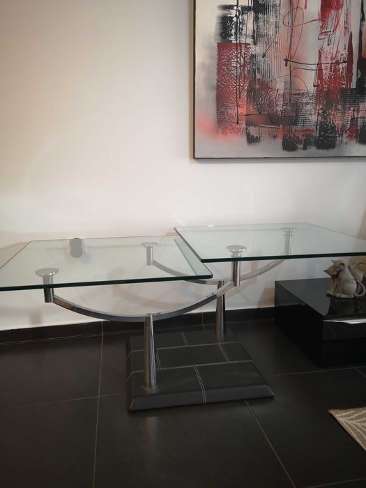 Mesa de centro em vidro