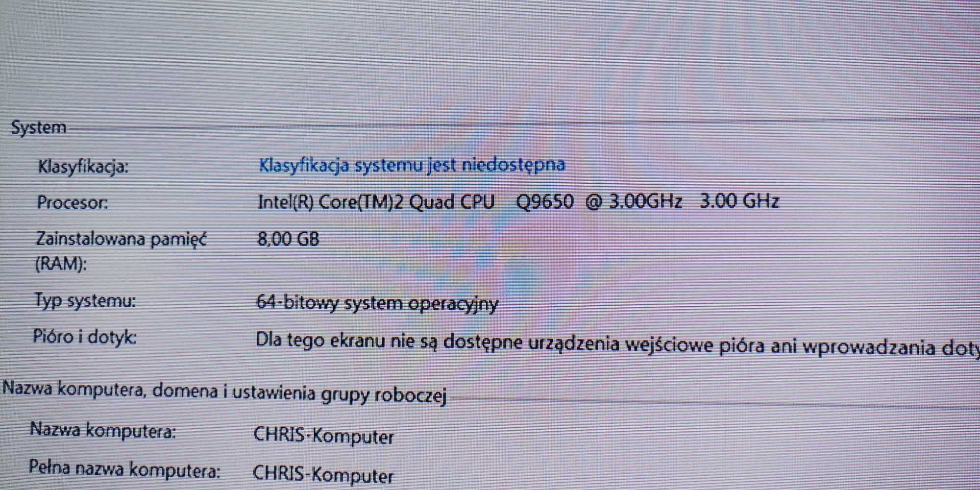 Komputer gamingowy INTEL Core2Quad Q9650 3GHZ
