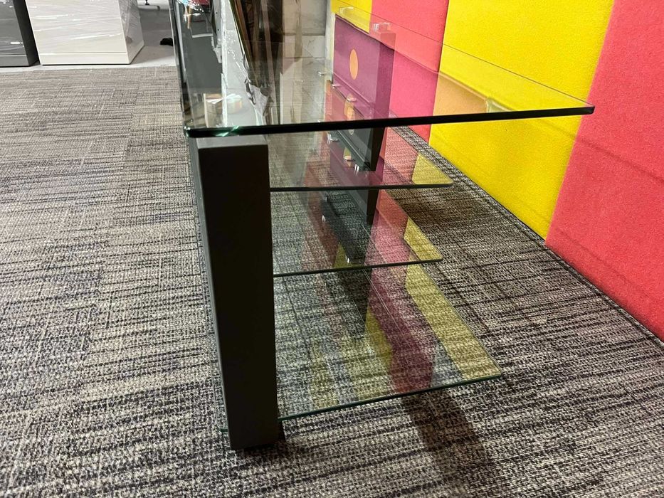 Stolik audio, RTV szklany pod tv, sprzęt audio piękny 42x130x40 zobacz