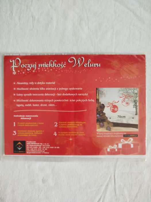 Dekoracja welurowa  Na ścianę