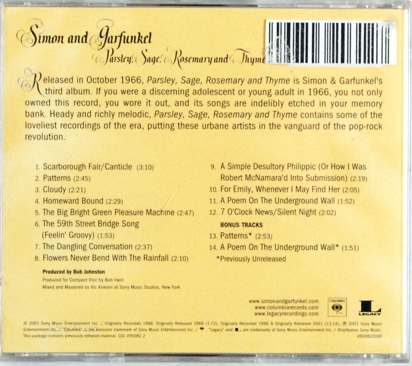 (CD) Simon And Garfunkel - Parsley, Sage, Rosemary And Thyme