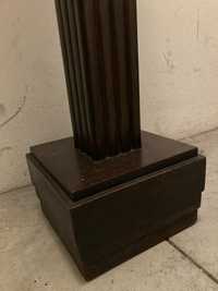 Coluna Vintage art deco pedestal em madeira maciça