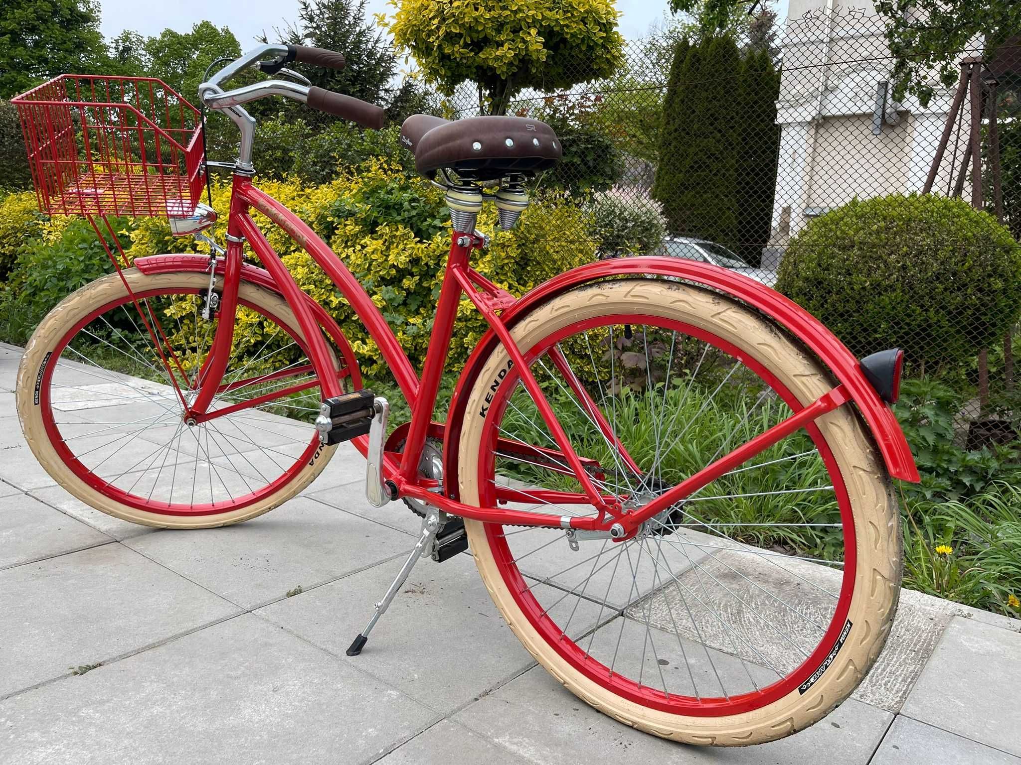 Wyjątkowy rower miejski*piękny*czerwony* Elops 520