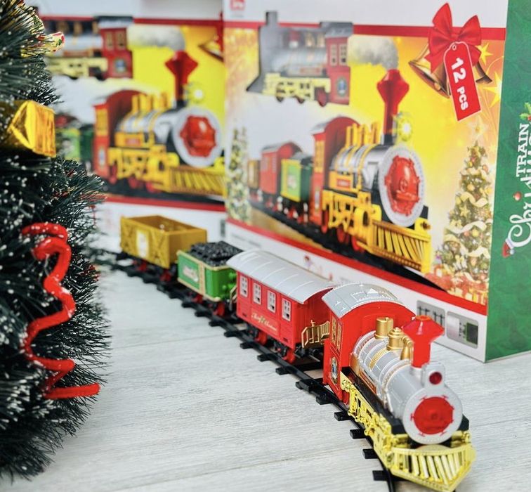 Дитяча залізна дорога залізниця різдвяний поїзд світло звук