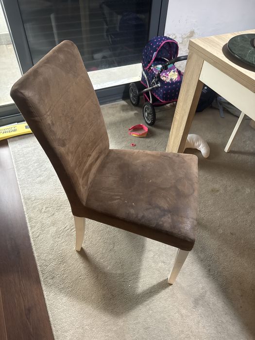 Cadeira mesa de jantar  estlo camurça