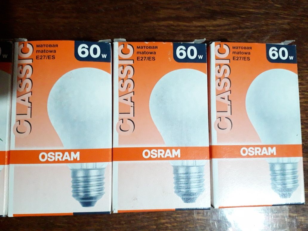 Лампа накаливания Osram 60 100 200 Вт цоколь Е27