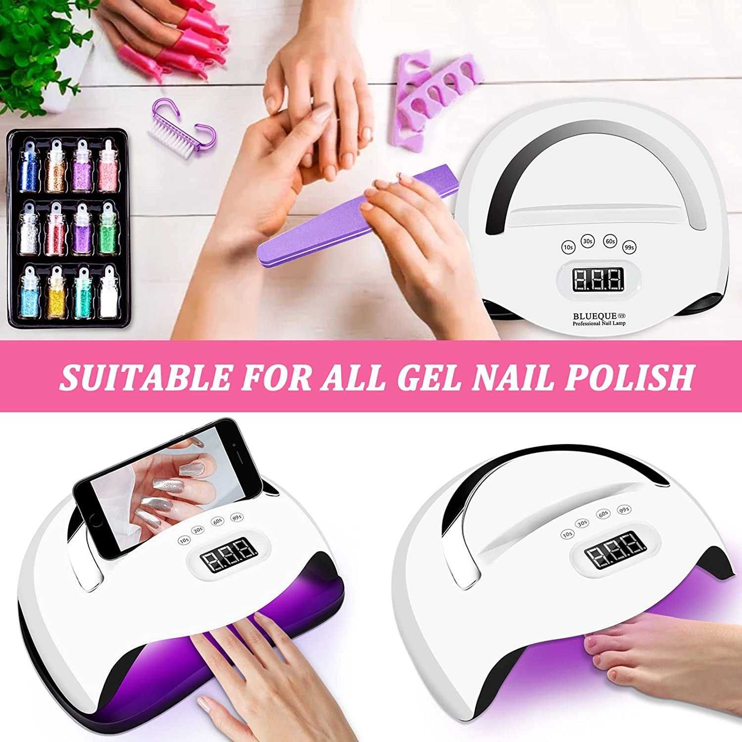 Catalisador Led 168W Unhas de Gel