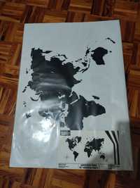 Mapa mundo em vinil