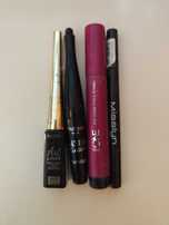 Eyelinery czarne do makijażu oczu zestaw