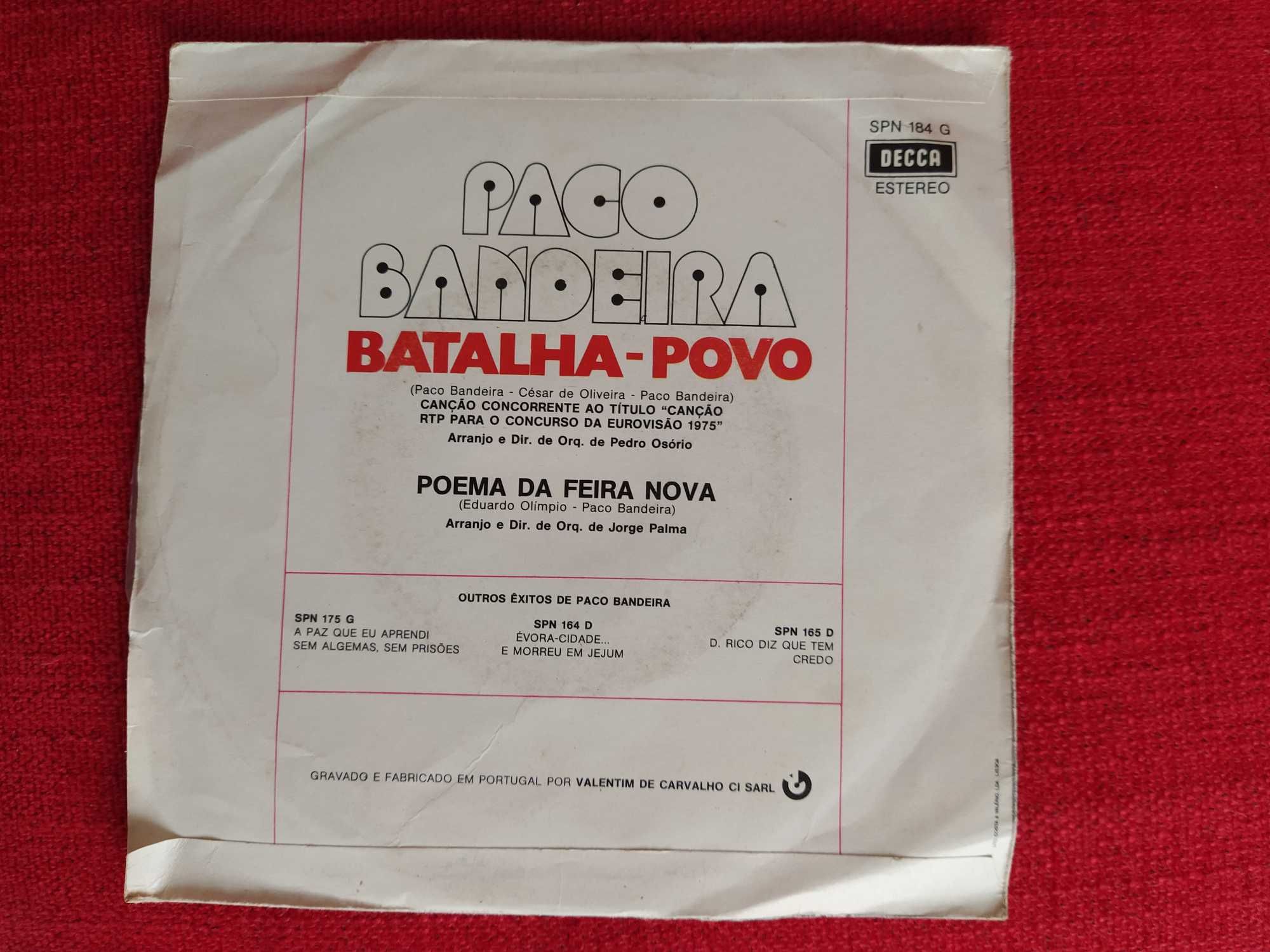 Single de Paco Bandeira - Batalha-Povo + Poema da Feira Nova