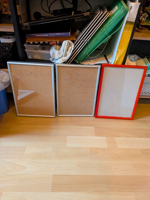 Ramy ramki A4 metalowe i drewniana