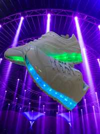 Białe buty LED sportowe świecące adidasy 7 kolorów lodów SUPER CENA