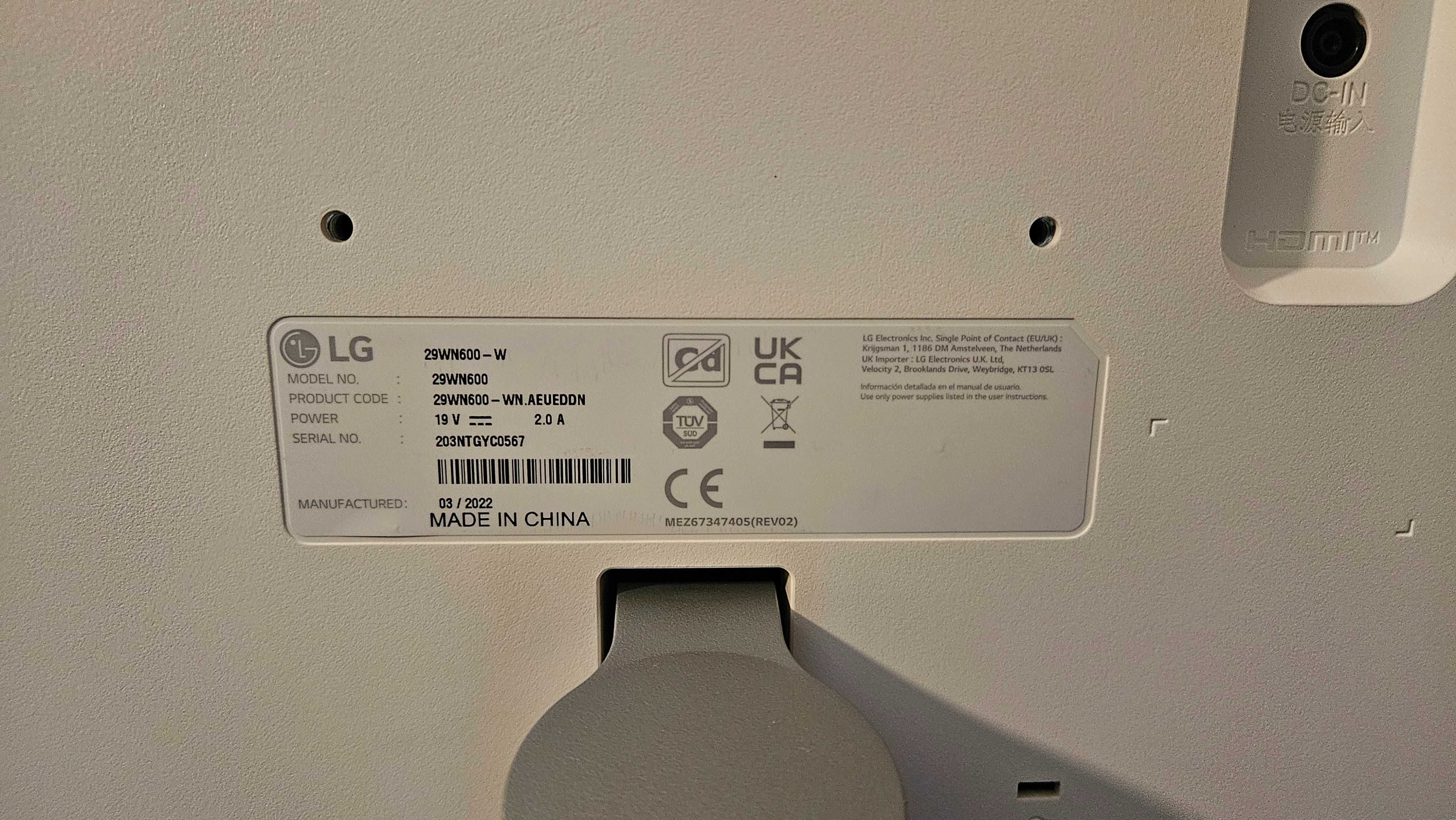 Monitor Ultra Wide LG 29W600-W 1080p Full HD IPS