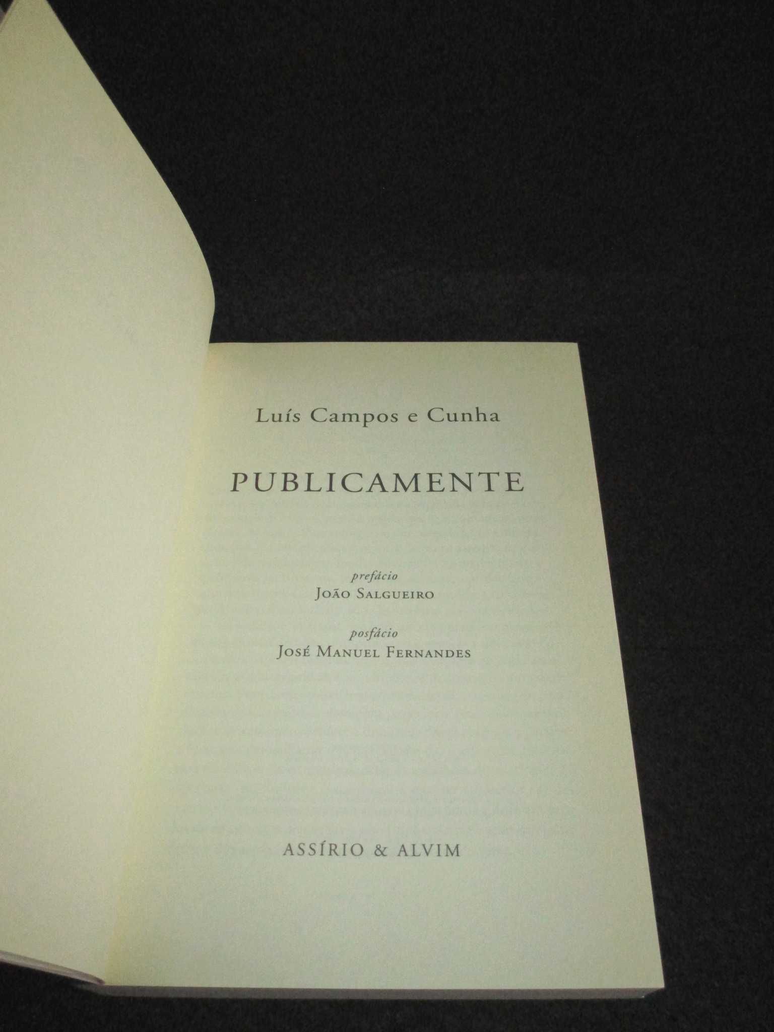 Livro Publicamente Luís Campos e Cunha
