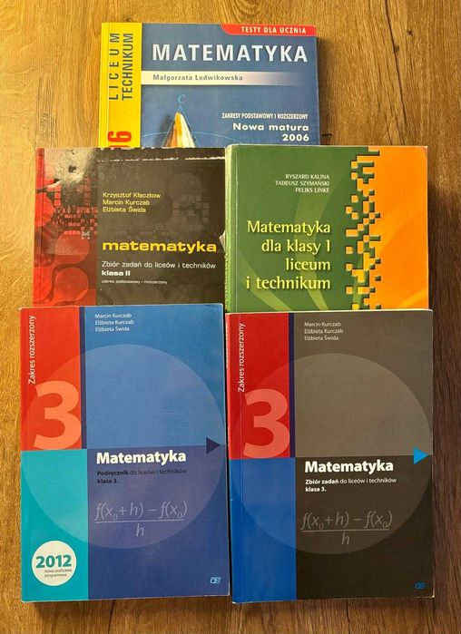 Książki z zakresu matematyki - Kurczab - liceum / technikum