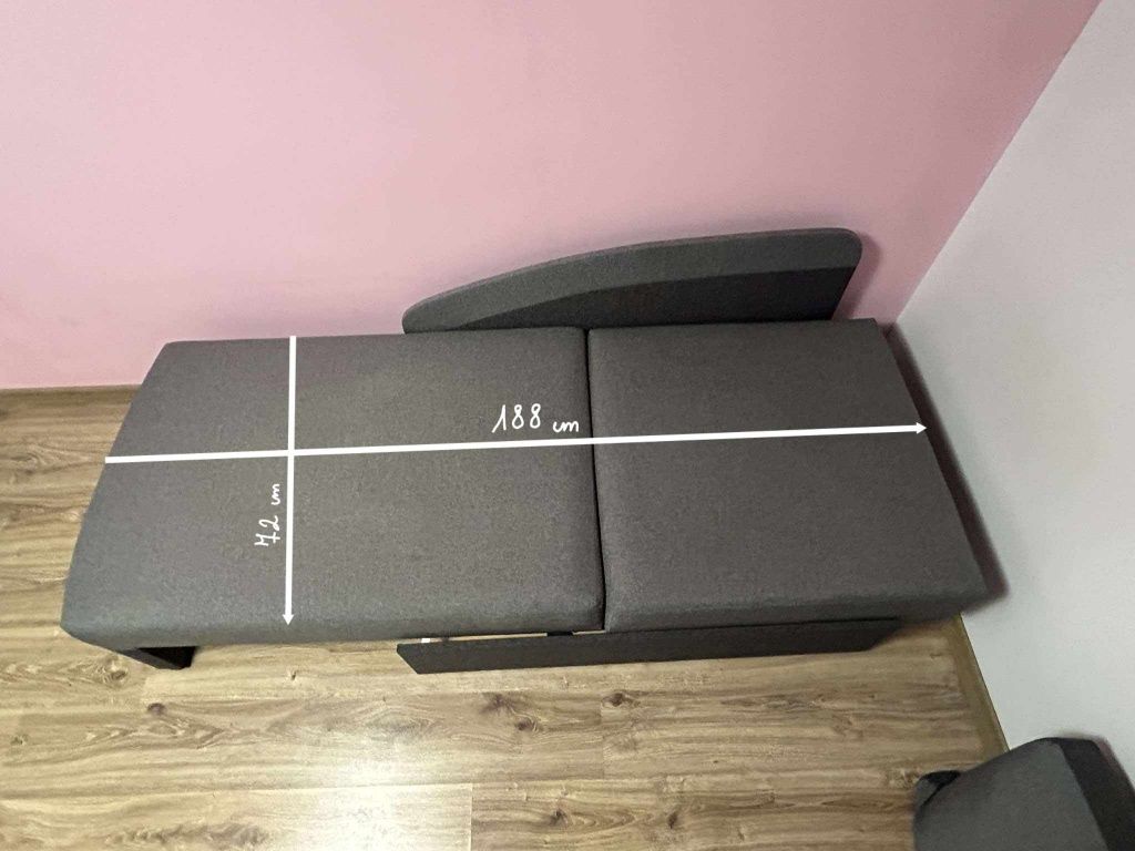 Rozkładany tapczan jednoosobowy