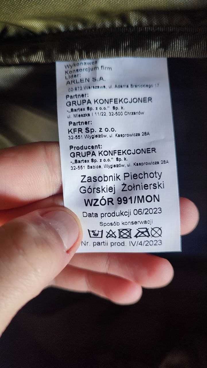 Oryginalny zasobnik piechoty gorskiej żołnierski wzor 991/mon 2023