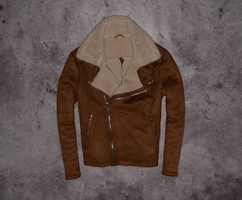 Zara Biker Coat (Мужская Зимняя Куртка Косуха Дубленка Пальто Зара )